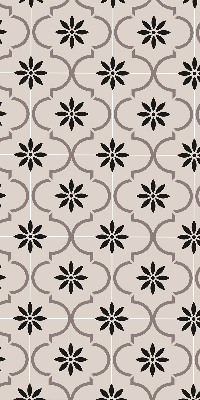 Blind for window Moroccan flower tile in shape