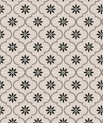 Blind for window Moroccan flower tile in shape