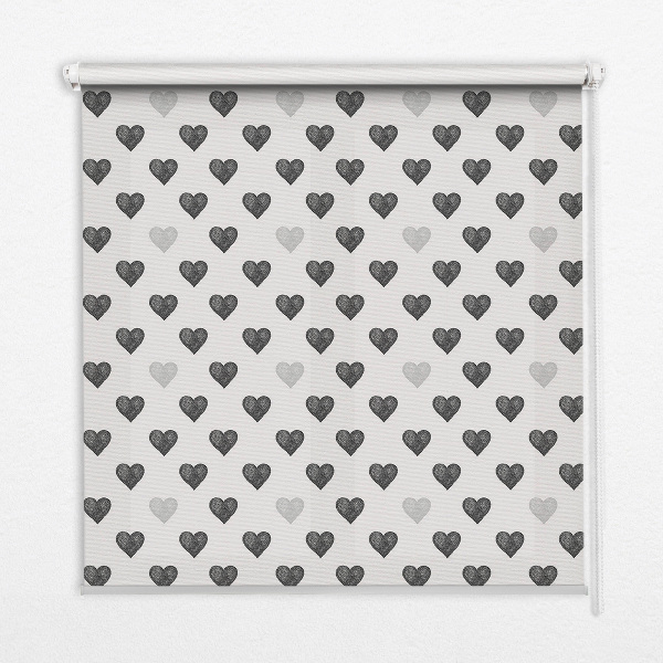 Daylight roller blind Dark hearts