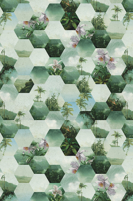 Daylight roller blind Green hexagons