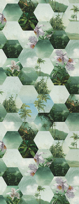 Daylight roller blind Green hexagons