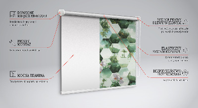 Daylight roller blind Green hexagons