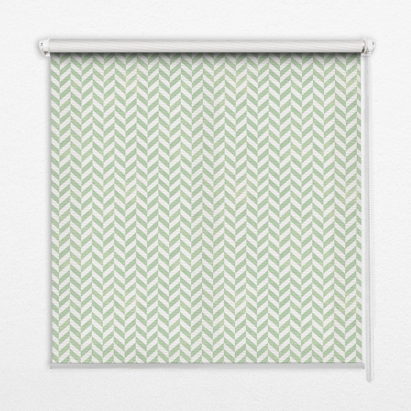 Daylight roller blind Green herringbone