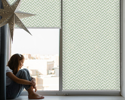 Daylight roller blind Green herringbone