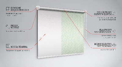 Daylight roller blind Green herringbone