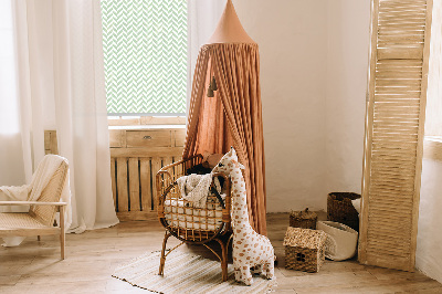 Daylight roller blind Green herringbone