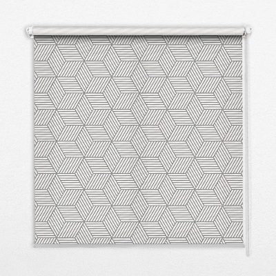 Daylight roller blind 3D squares with stripes