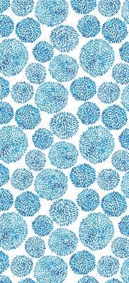 Window blind Blue wheels made of petals