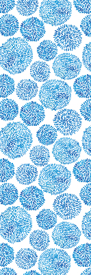 Window blind Blue wheels made of petals