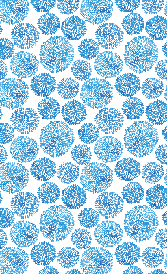 Window blind Blue wheels made of petals