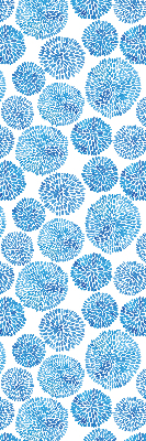 Window blind Blue wheels made of petals