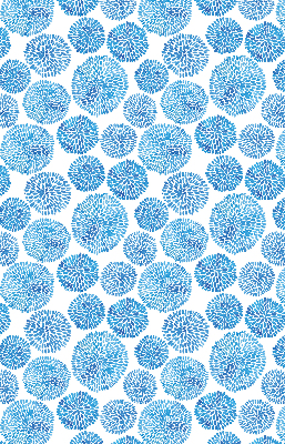 Window blind Blue wheels made of petals