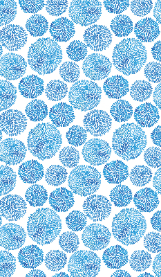 Window blind Blue wheels made of petals