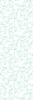 Roller blind for window Turquoise leaves