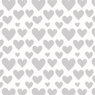 Roller blind for window Gray hearts