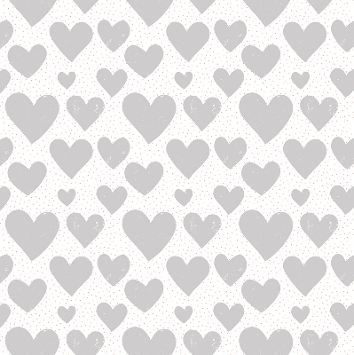 Roller blind for window Gray hearts