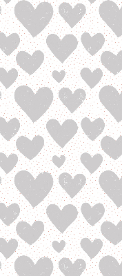 Roller blind for window Gray hearts