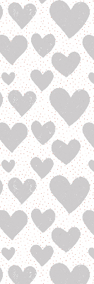 Roller blind for window Gray hearts