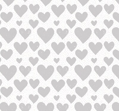 Roller blind for window Gray hearts