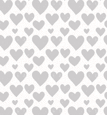 Roller blind for window Gray hearts