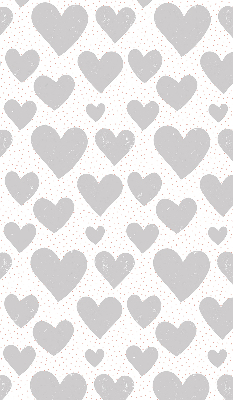 Roller blind for window Gray hearts
