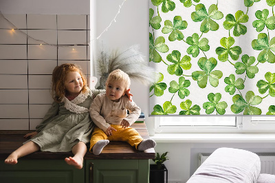 Kitchen roller blind Happy clover