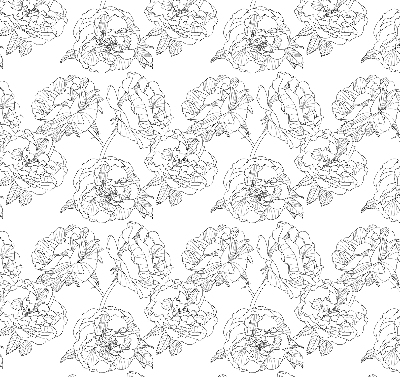 Kitchen roller blind Drawn roses