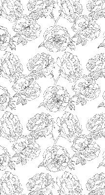 Kitchen roller blind Drawn roses