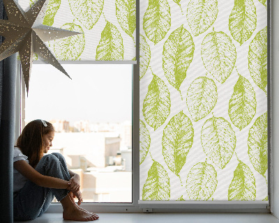 Kitchen roller blind Lime leaves