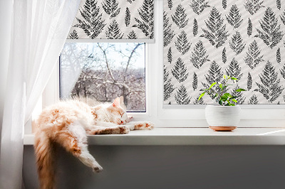 Kitchen roller blind Painted leaves