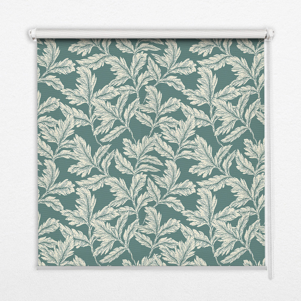 Kitchen roller blind Leaf wallpaper