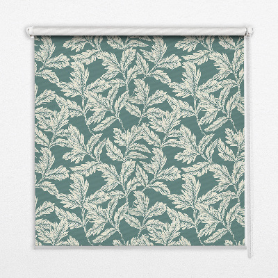 Kitchen roller blind Leaf wallpaper