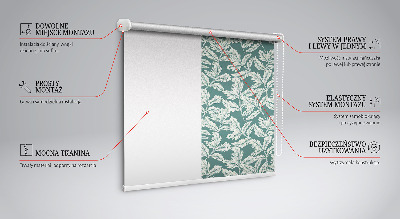 Kitchen roller blind Leaf wallpaper