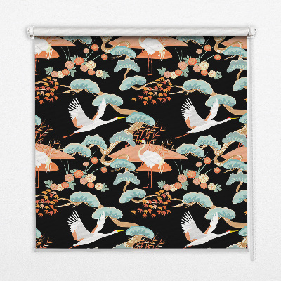 Kitchen roller blind Flying heron