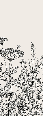 Roller blind Gray flowers