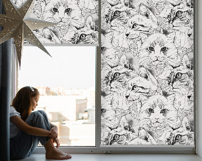 Roller blind Drawn cats