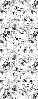 Roller blind Drawn cats