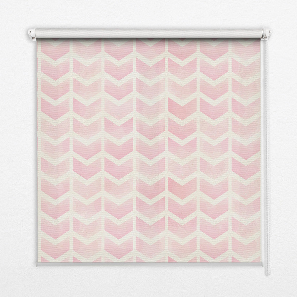 Roller blind Pink zigzags