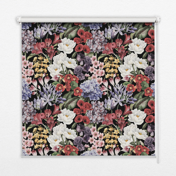 Window blind Colorful flowers