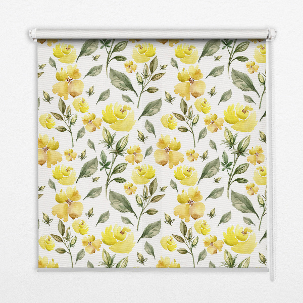 Window blind Yellow flowers