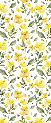 Window blind Yellow flowers