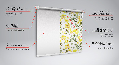 Window blind Yellow flowers