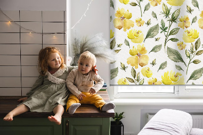 Window blind Yellow flowers