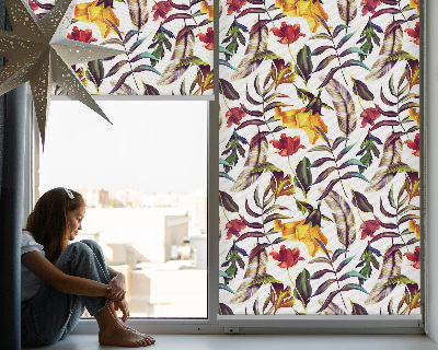 Window blind Colorful flowers