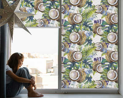 Window blind Coconuts and their leaves