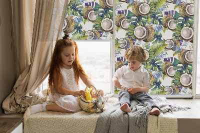 Window blind Coconuts and their leaves