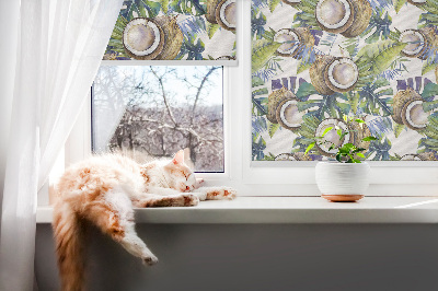 Window blind Coconuts and their leaves