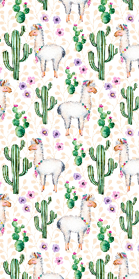 Roller blind for window Llamas and cacti