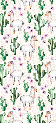 Roller blind for window Llamas and cacti