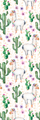 Roller blind for window Llamas and cacti